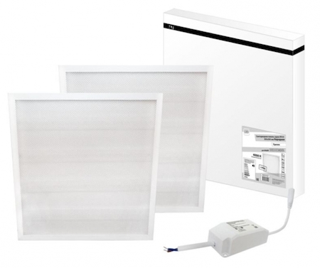 TDM ELECTRIC SQ0329-0226 Светодиодная панель ЛП 01 595х595 Призма 25 мм встр.3000 лм 36 Вт 6500 К белая,без драйвера,Народная